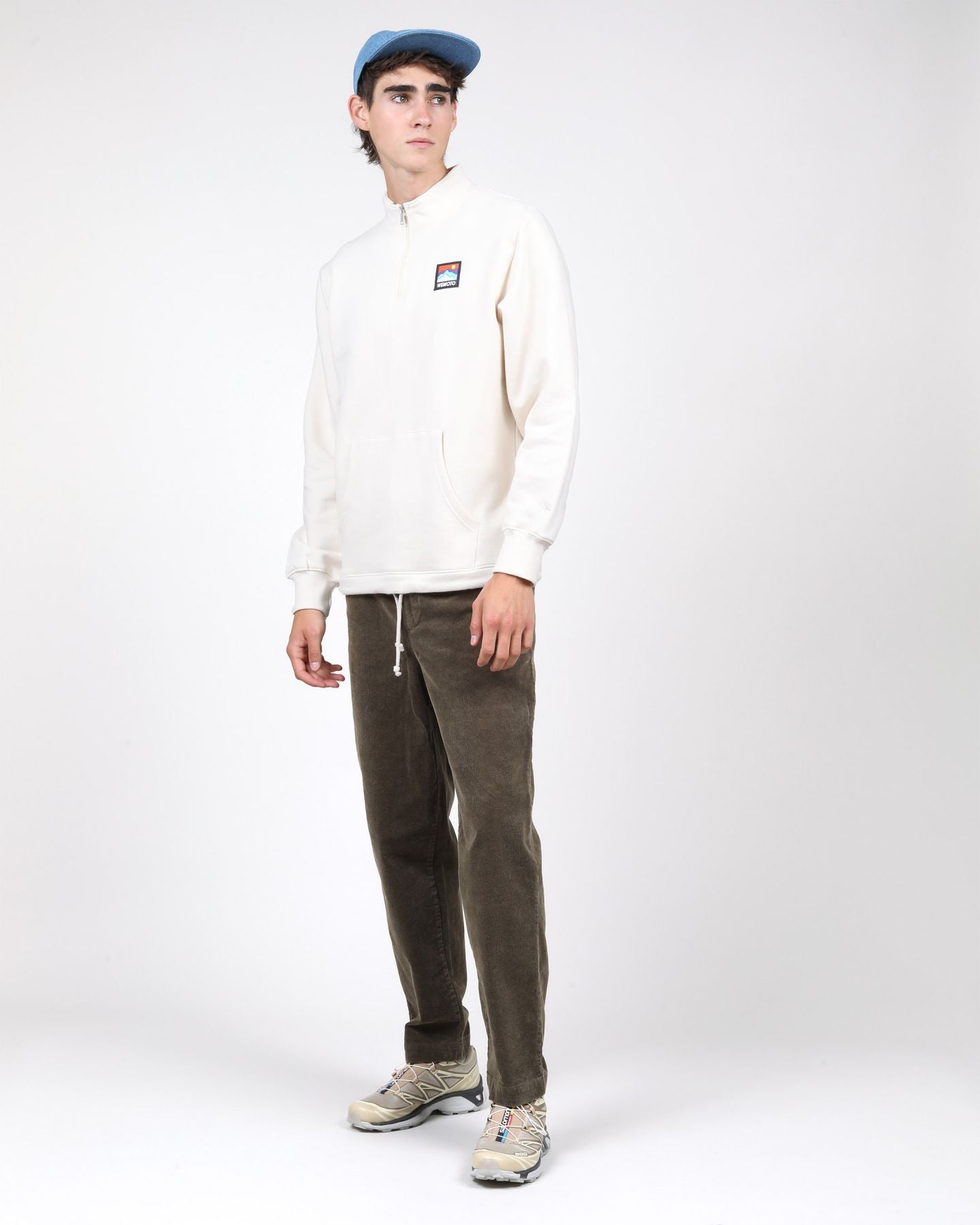 NWT - Wemoto Mountain Troyer Half Zip Sweatshirt / Natural