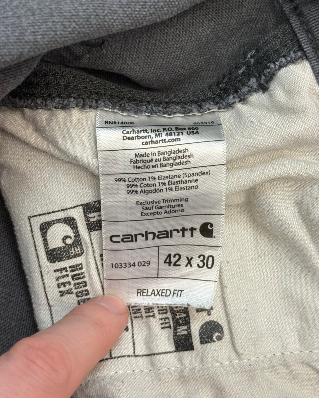 
                  
                    Carhartt Duck Double Knee Utility Carpenter Pants - Size 41x29
                  
                