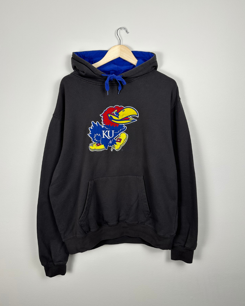 
                  
                    Vintage Kansas University Jayhawks Hoodie - Size L
                  
                