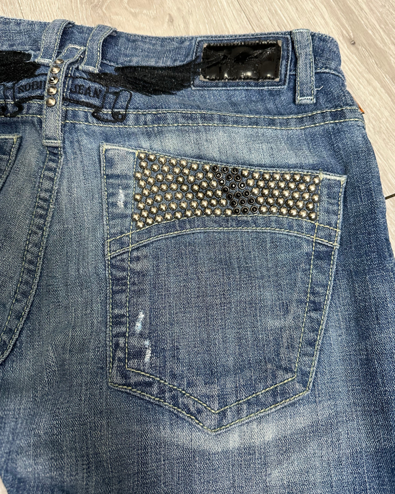 
                  
                    Vintage Y2K Robin's Jeans Studded & Distressed - Size 32x32
                  
                