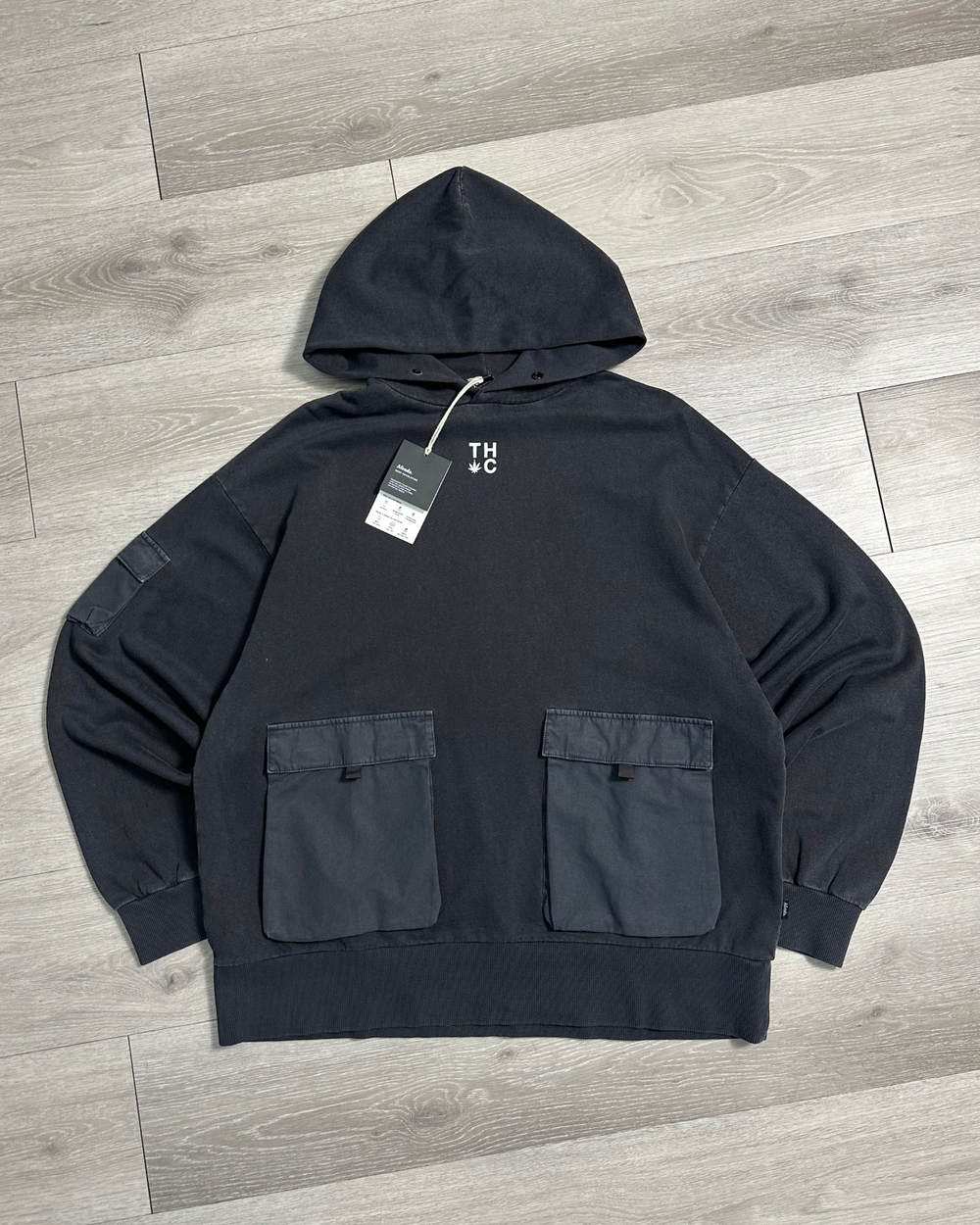 House Arrest - Hemp Hoodie / Faded Black