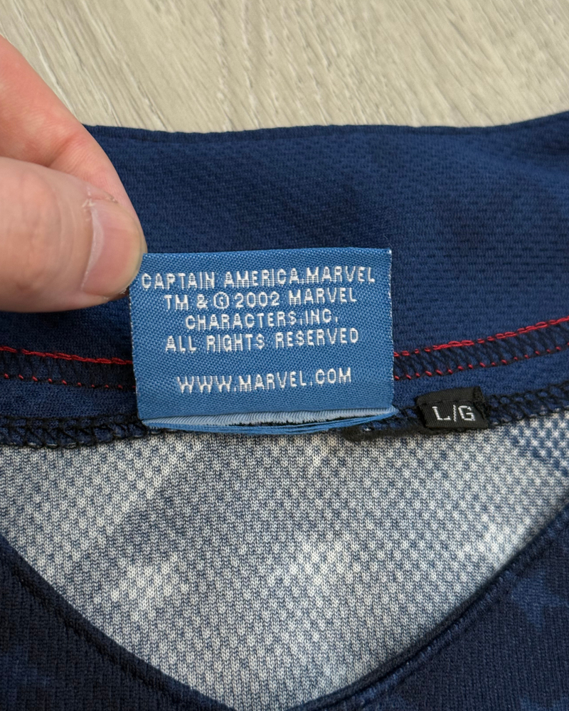 
                  
                    Vintage '02 Marvel Comics Captain America Baseball Jersey - Size L
                  
                
