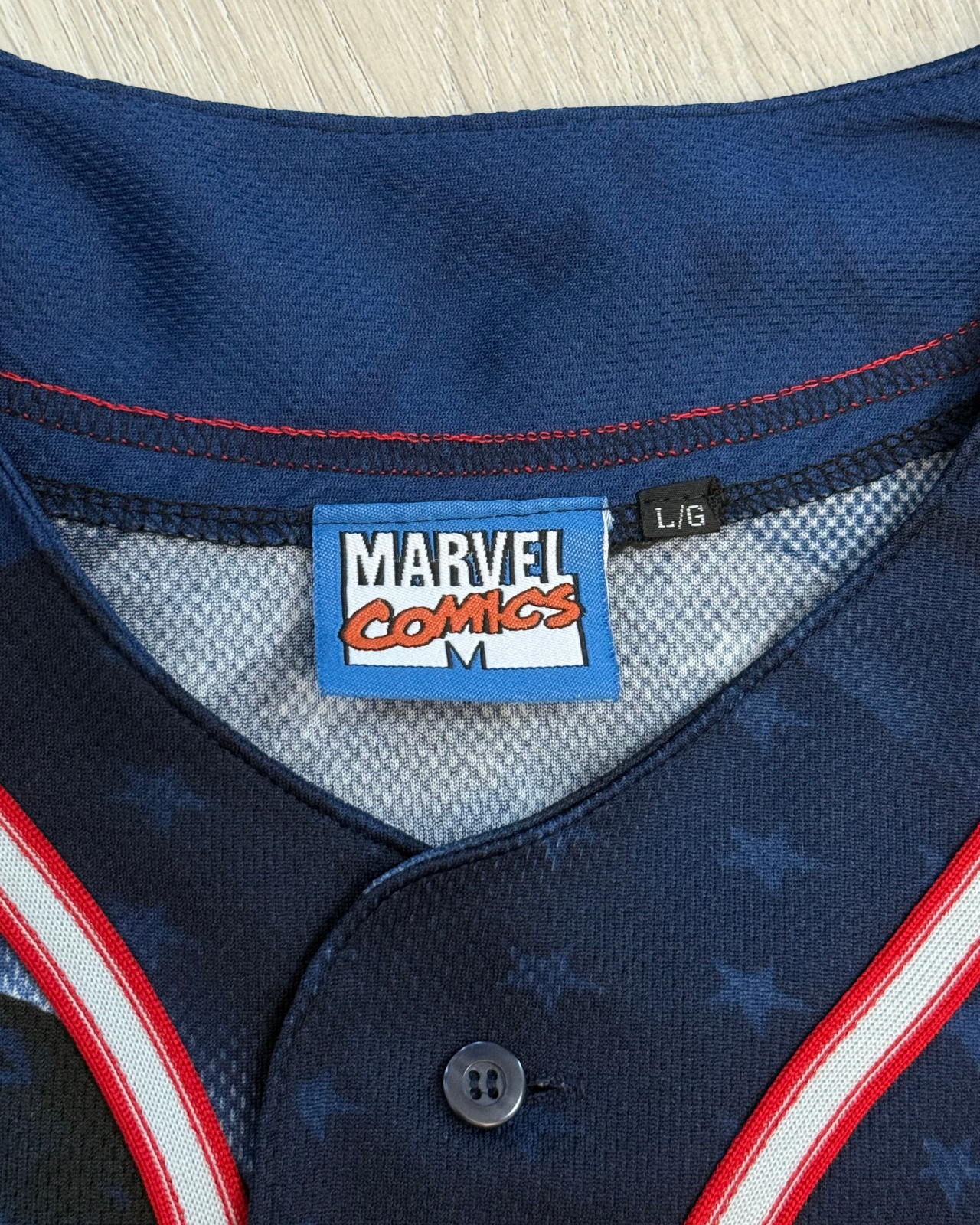 
                  
                    Vintage '02 Marvel Comics Captain America Baseball Jersey - Size L
                  
                