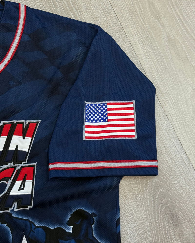 
                  
                    Vintage '02 Marvel Comics Captain America Baseball Jersey - Size L
                  
                