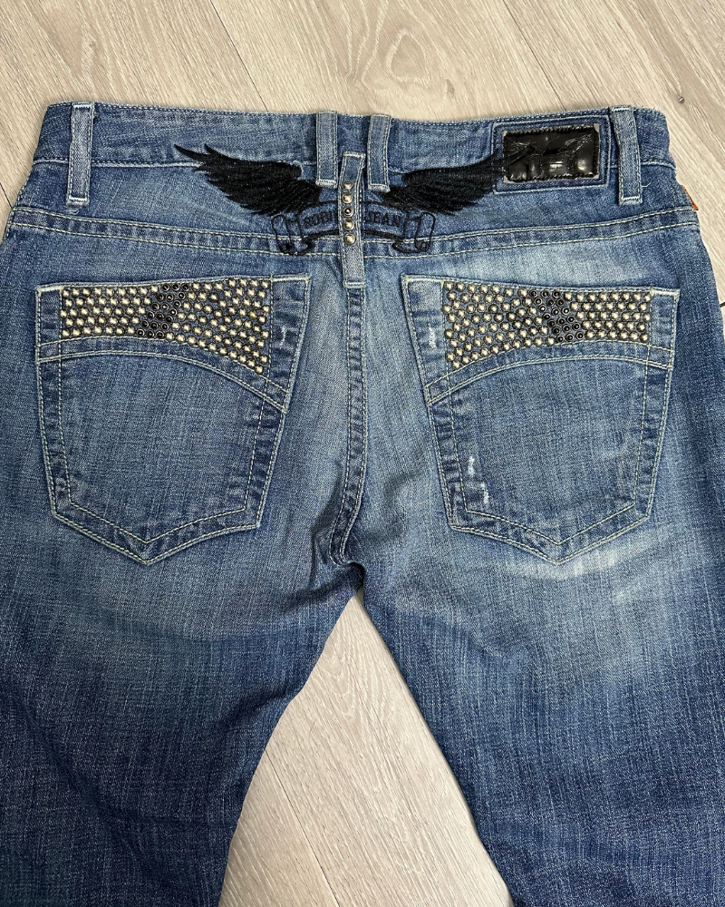 
                  
                    Vintage Y2K Robin's Jeans Studded & Distressed - Size 32x32
                  
                