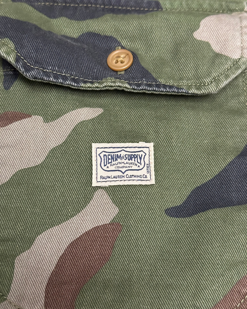 
                  
                    Denim & Supply Ralph Lauren Patch Camo Button-Up Shirt - Size S
                  
                