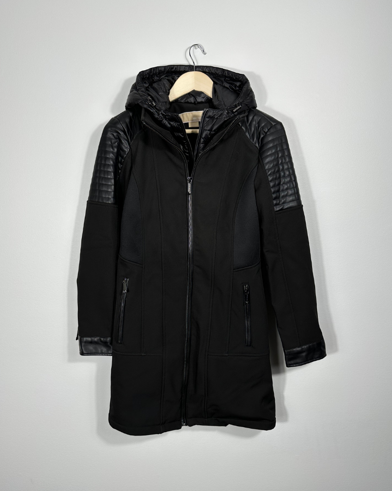 Michael kors black rain top jacket