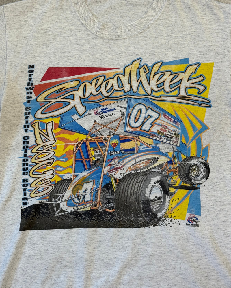 
                  
                    Rare '07 Speed Week Sprint Car Racing T-Shirt - Size S
                  
                