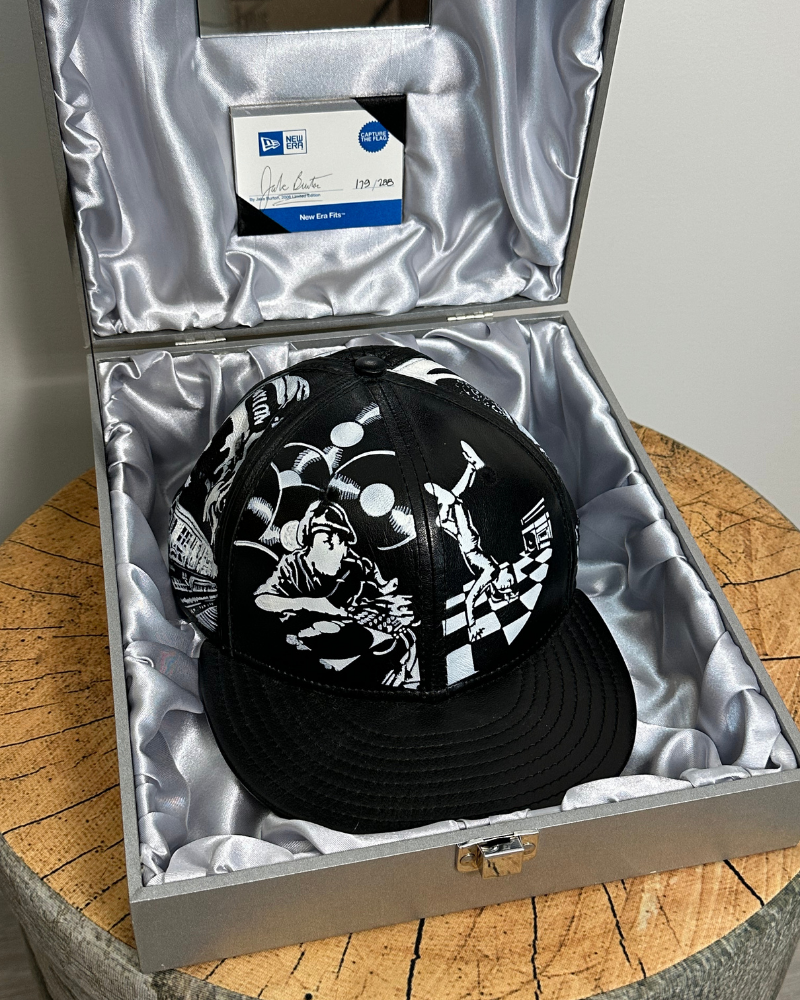 #179/288 LE '06 New Era Jake Burton / Andre Trenier Fitted Hat + Case - Size 7 1/2