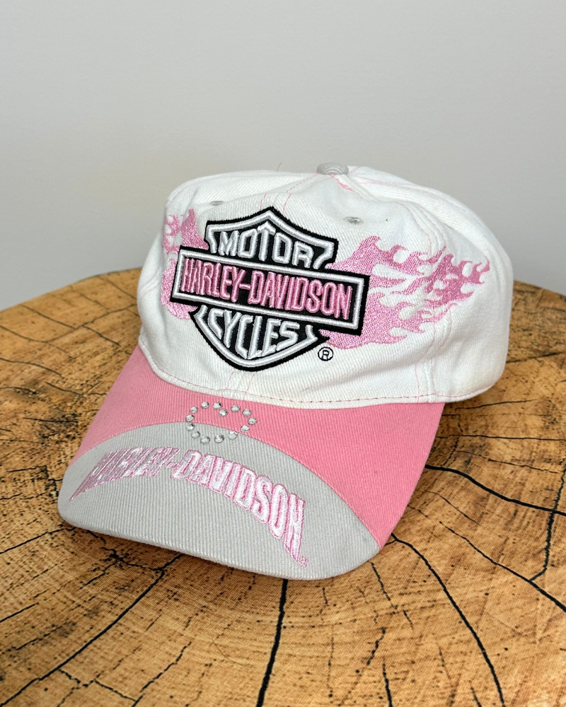 Vintage Y2K Harley Davidson Women's Strap Back Hat