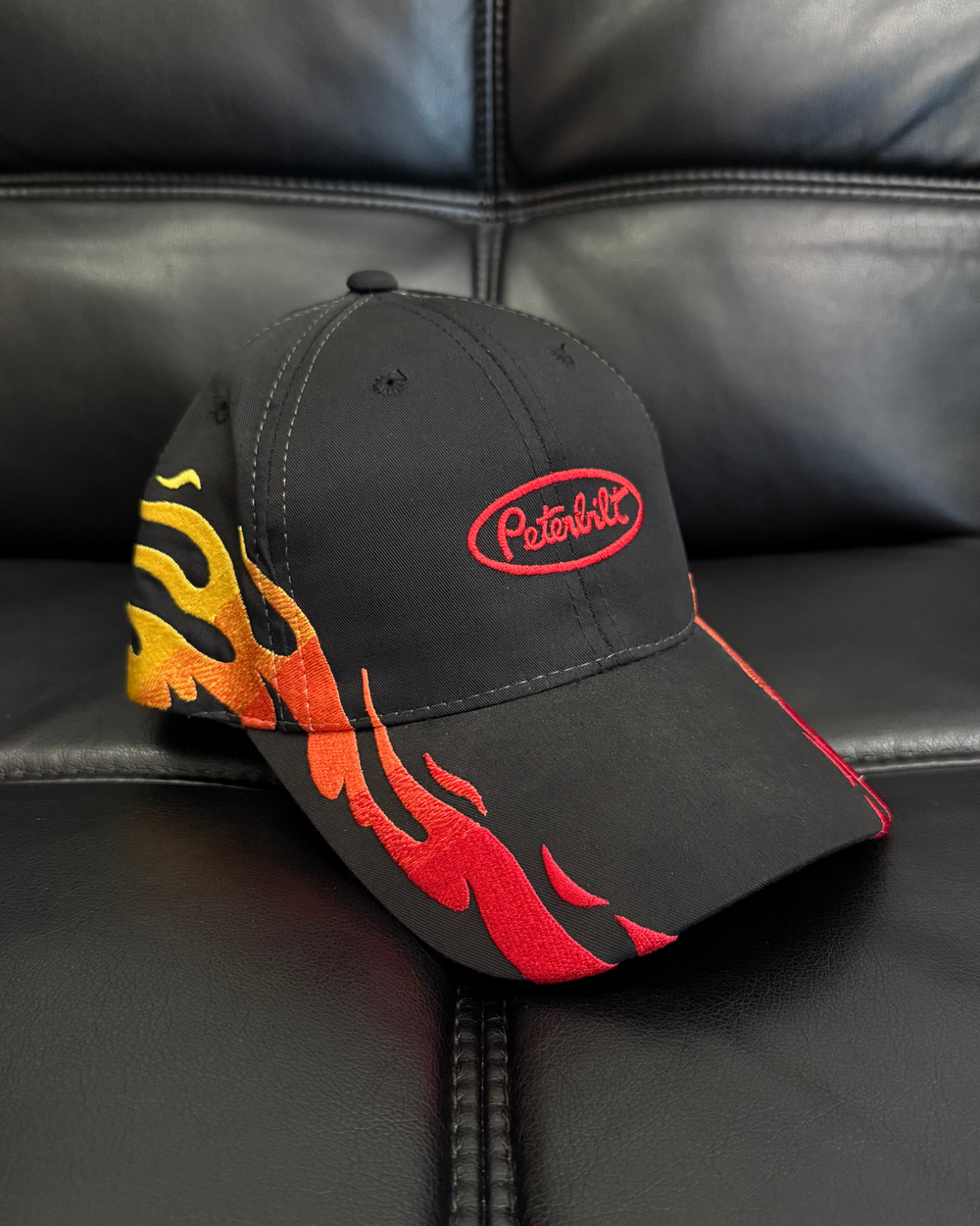 New - Peterbilt Trucks Flame Strap Back Hat