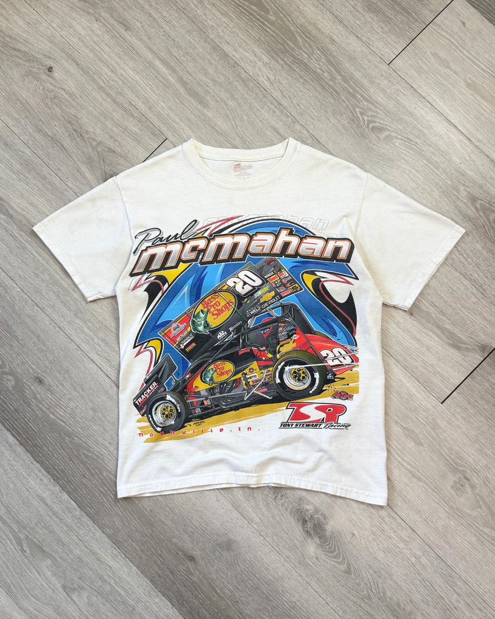 Rare '07 Signed Paul McMahan Sprint Car Racing T-Shirt - Size S