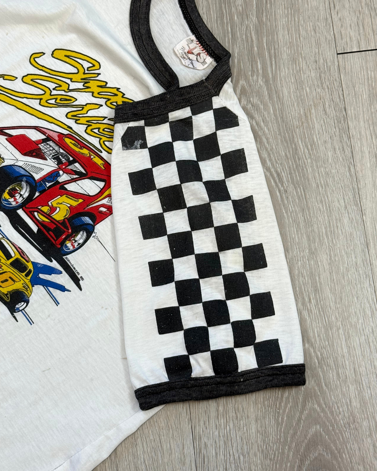 
                  
                    Rare Vintage '88 Super Series Cayuga Speedway Ringer T-Shirt - Size L
                  
                