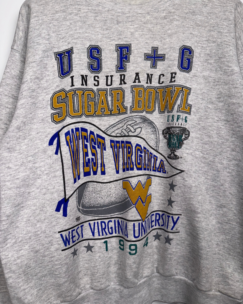
                  
                    Vintage '94 West Virginia University Football Sugar Bowl Crewneck - Size M
                  
                