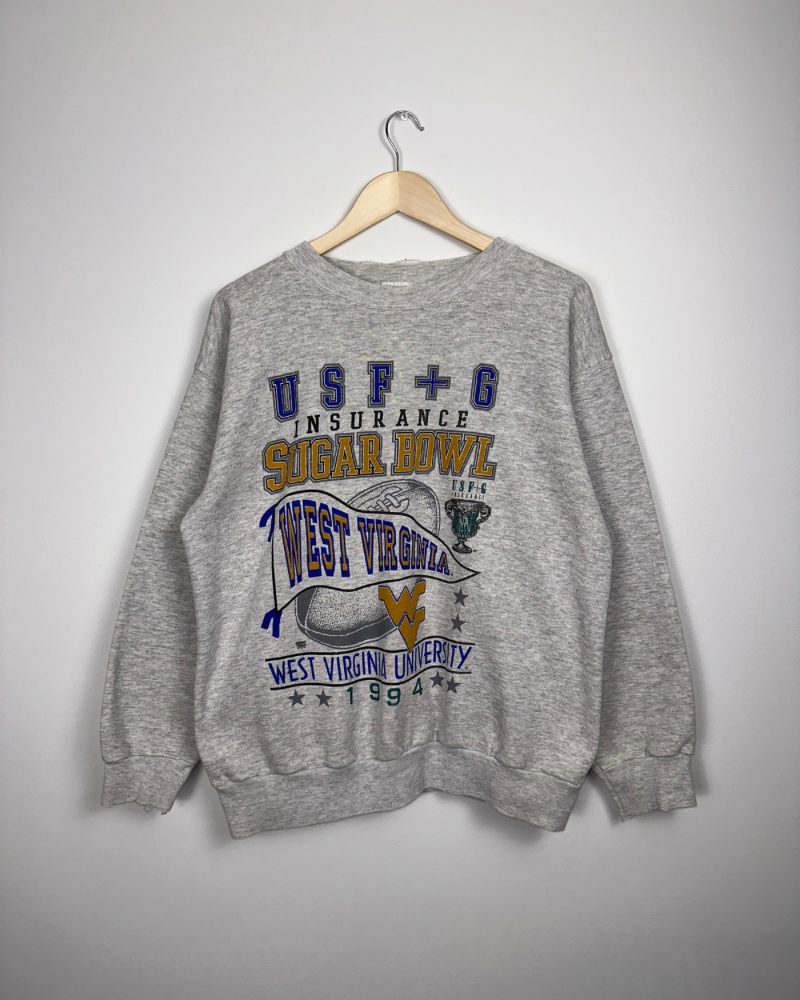 
                  
                    Vintage '94 West Virginia University Football Sugar Bowl Crewneck - Size M
                  
                