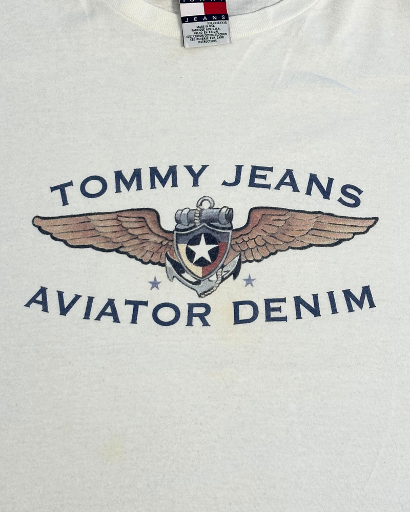 
                  
                    Vintage Tommy Hilfiger Aviator Denim T-Shirt - Size XXL
                  
                