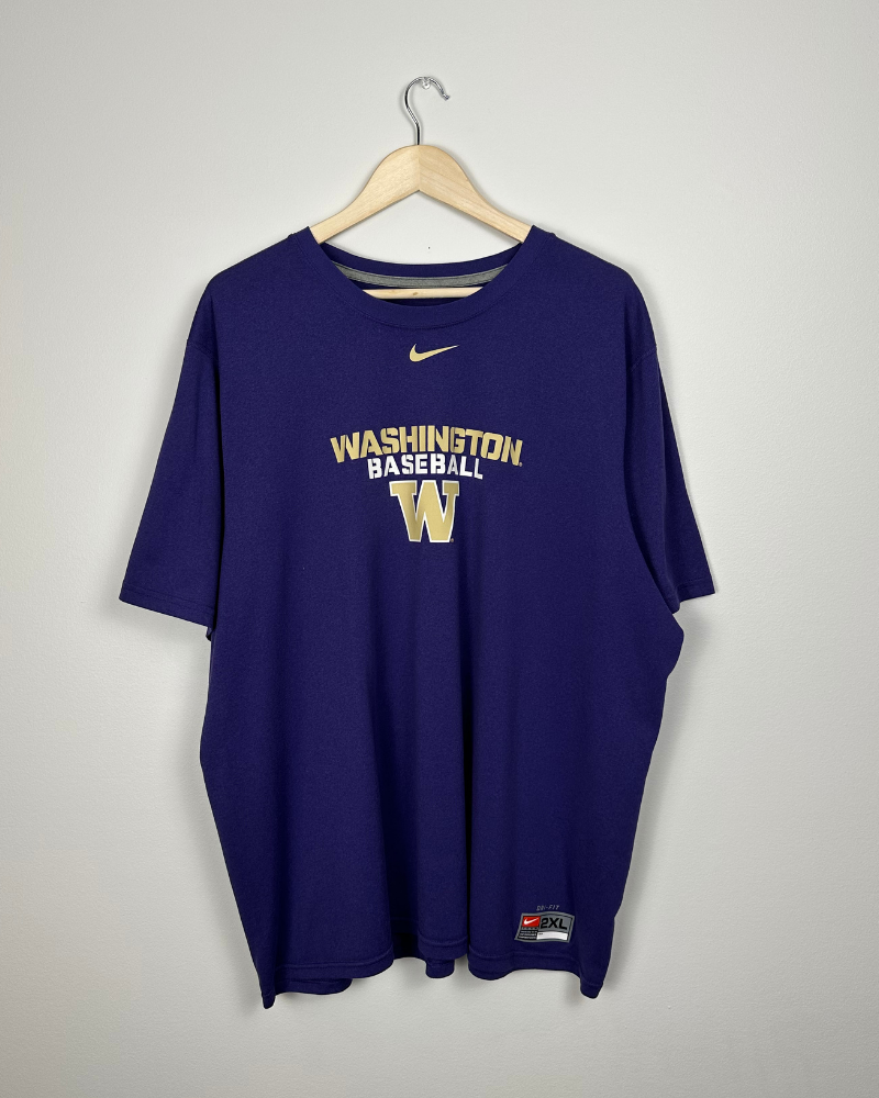 Vintage Nike Center Swoosh University of Washington Huskies Baseball T-Shirt - Size XXL