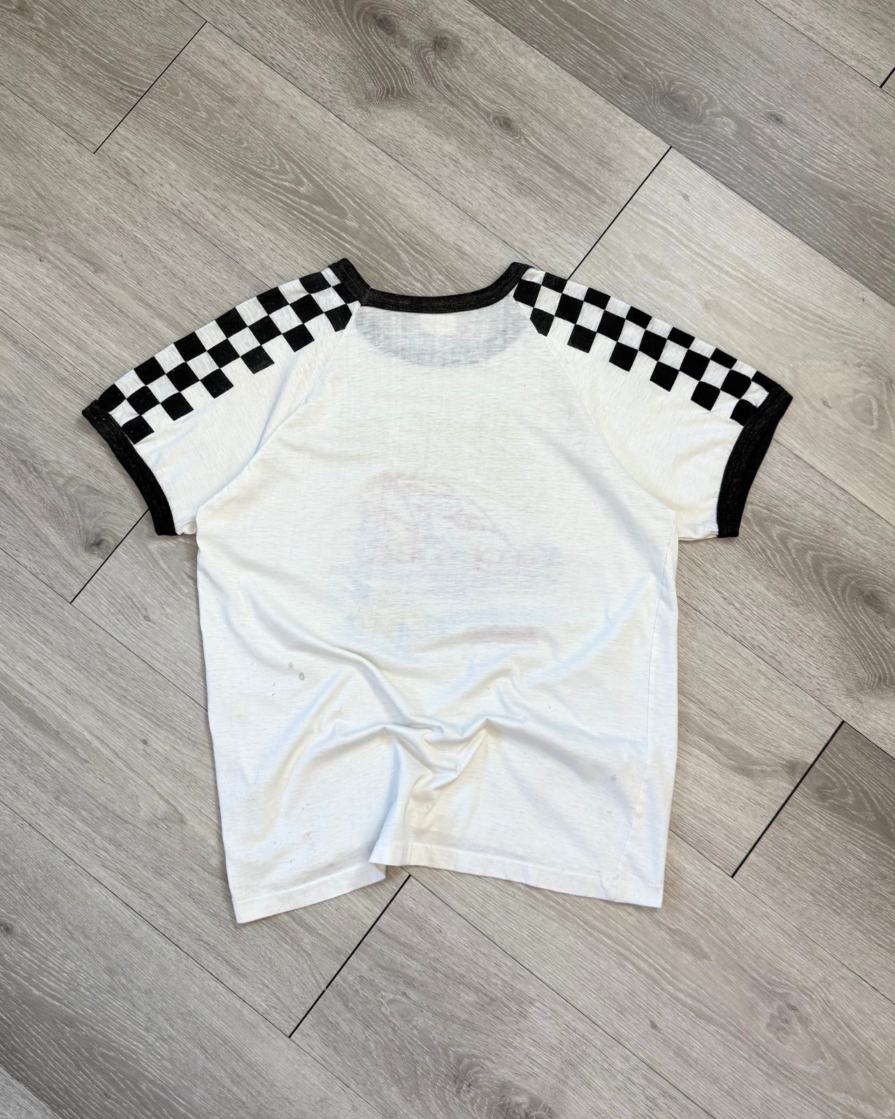 Rare Vintage '88 Super Series Cayuga Speedway Ringer T-Shirt - Size L