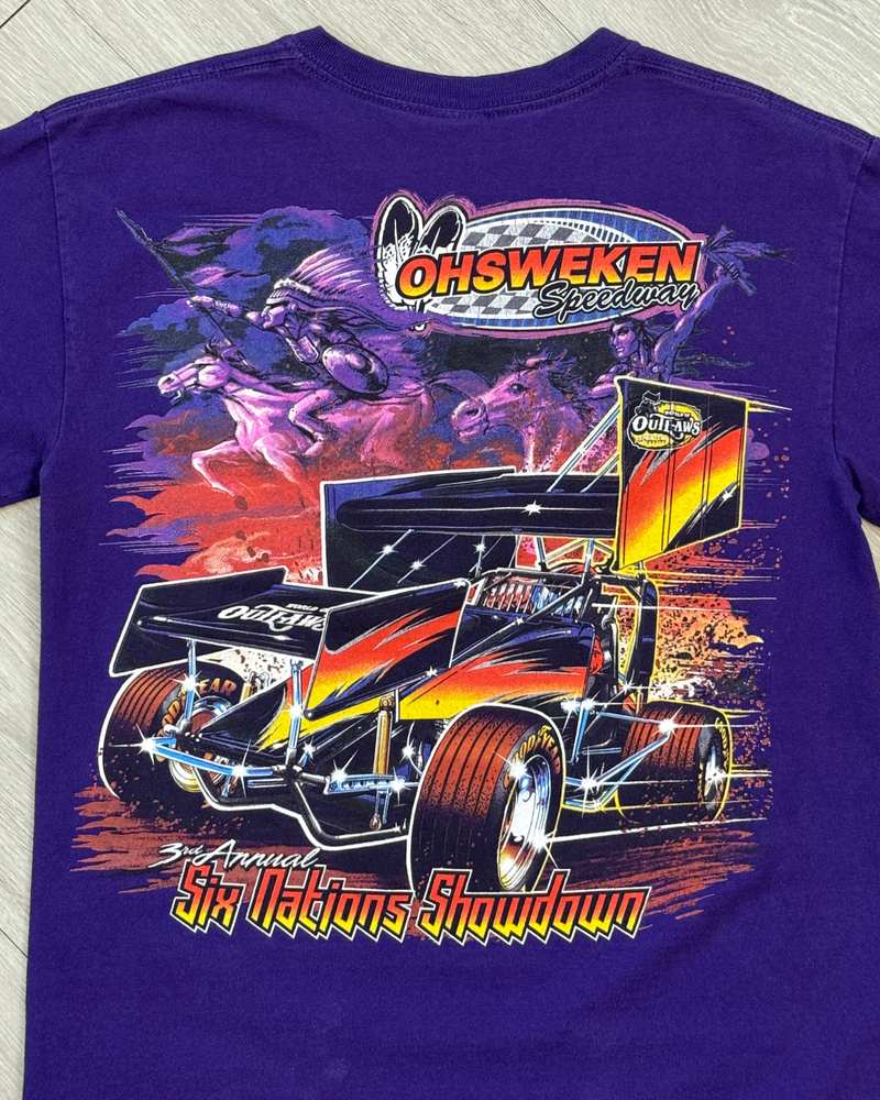 
                  
                    Rare World Of Outlaws Six Nations Showdown Sprint Car Racing T-Shirt - Size S
                  
                