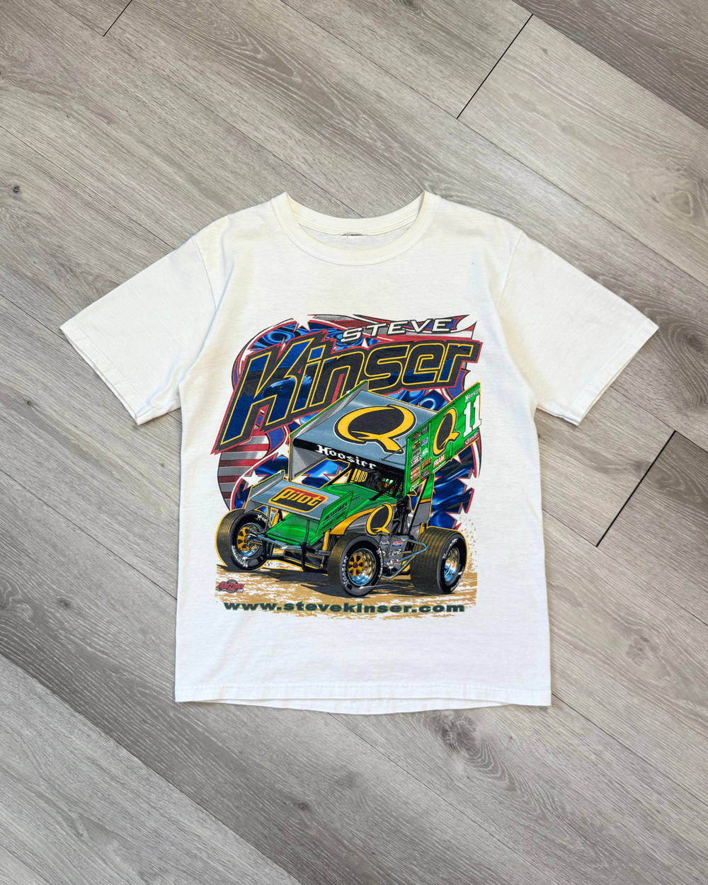 Rare Signed Steve Kinser Sprint Car Racing T-Shirt - Size S