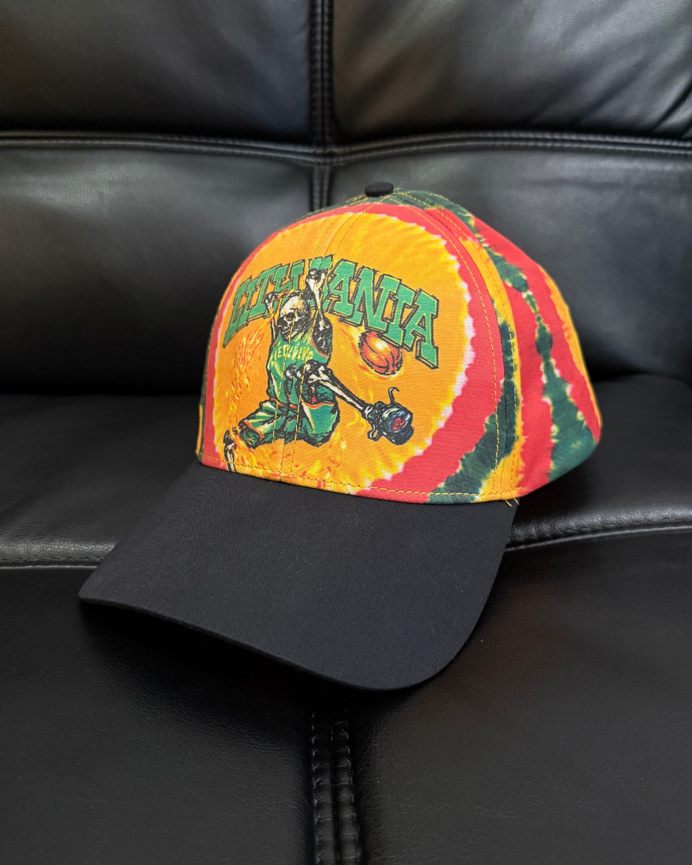 New - Liquid Blue Lithuania Basketball 1996 Tie-Dye Hat - Size L/XL