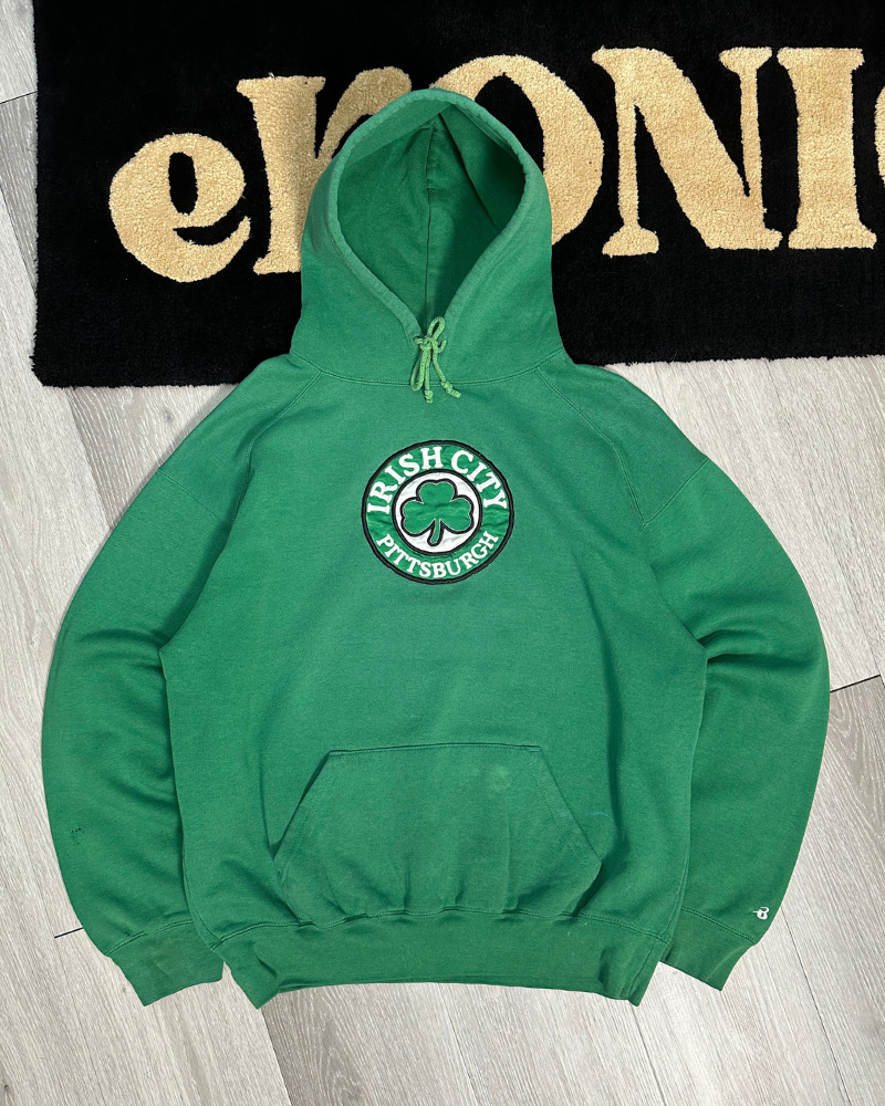 Vintage Irish City Pittsburgh Hoodie - Size M