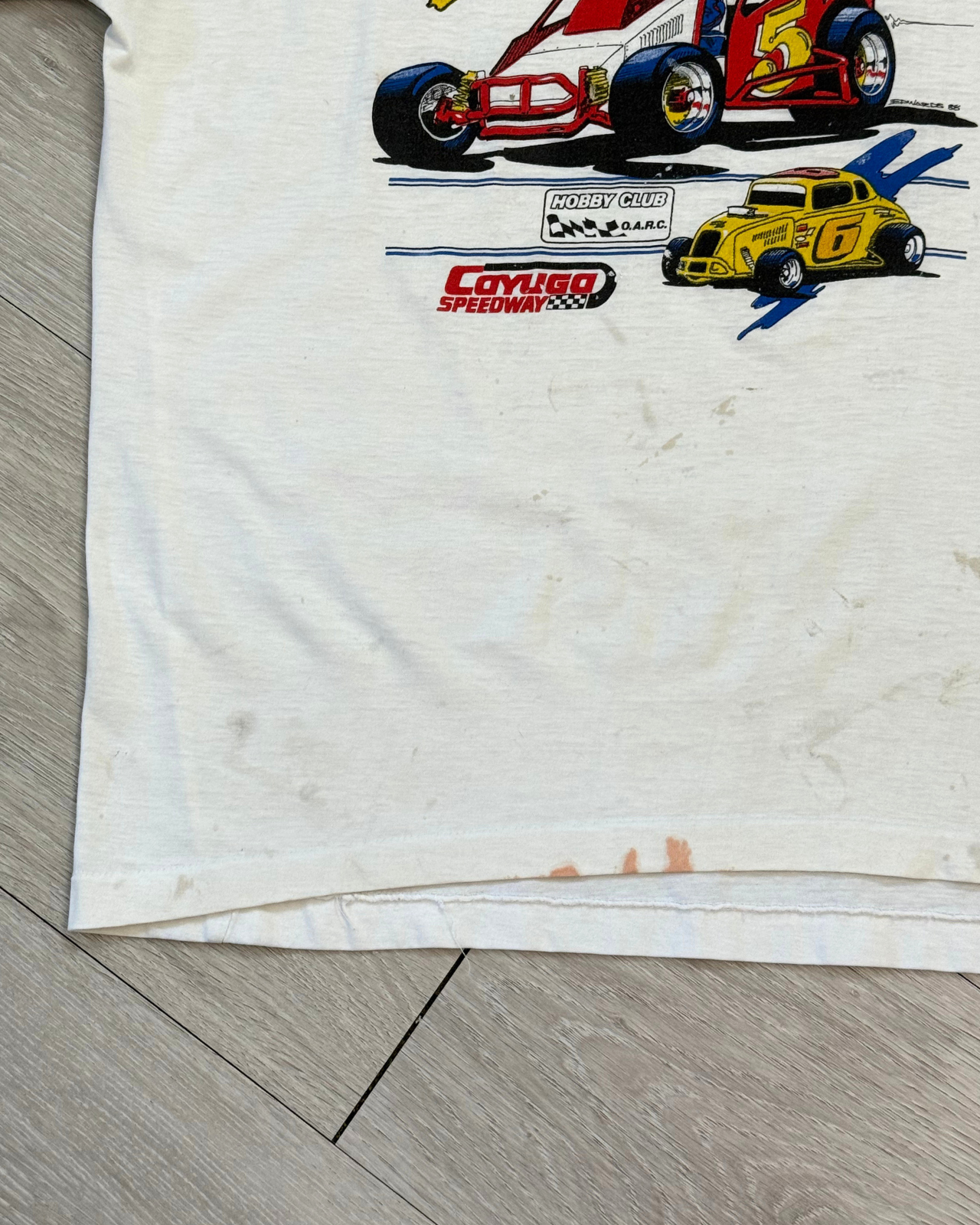 
                  
                    Rare Vintage '88 Super Series Cayuga Speedway Ringer T-Shirt - Size L
                  
                