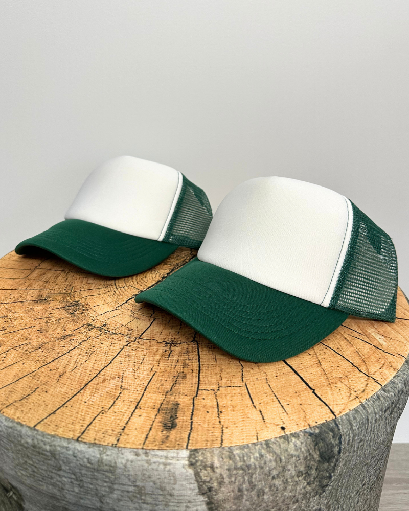 New - Bundle x2 Vintage Blank Snapback Trucker Hats