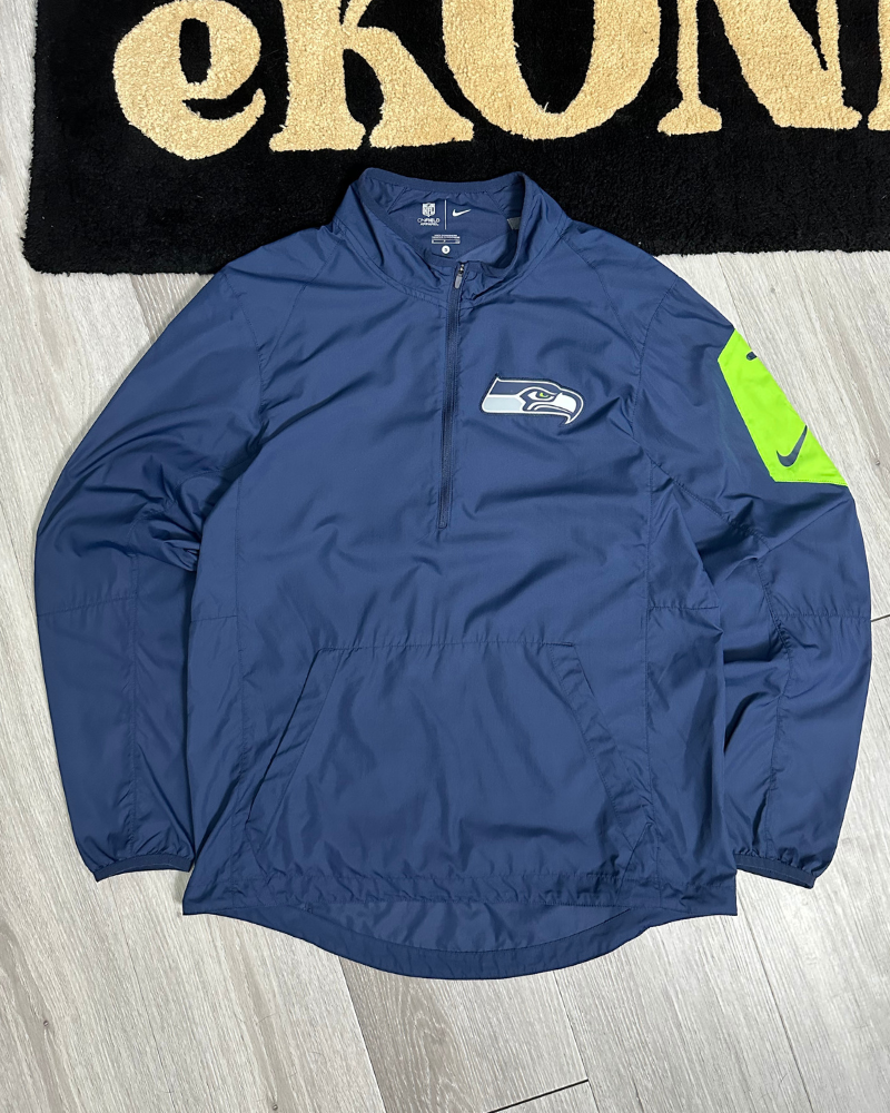 Nike Seattle Seahawks 1/2 Zip Windbreaker - Size S