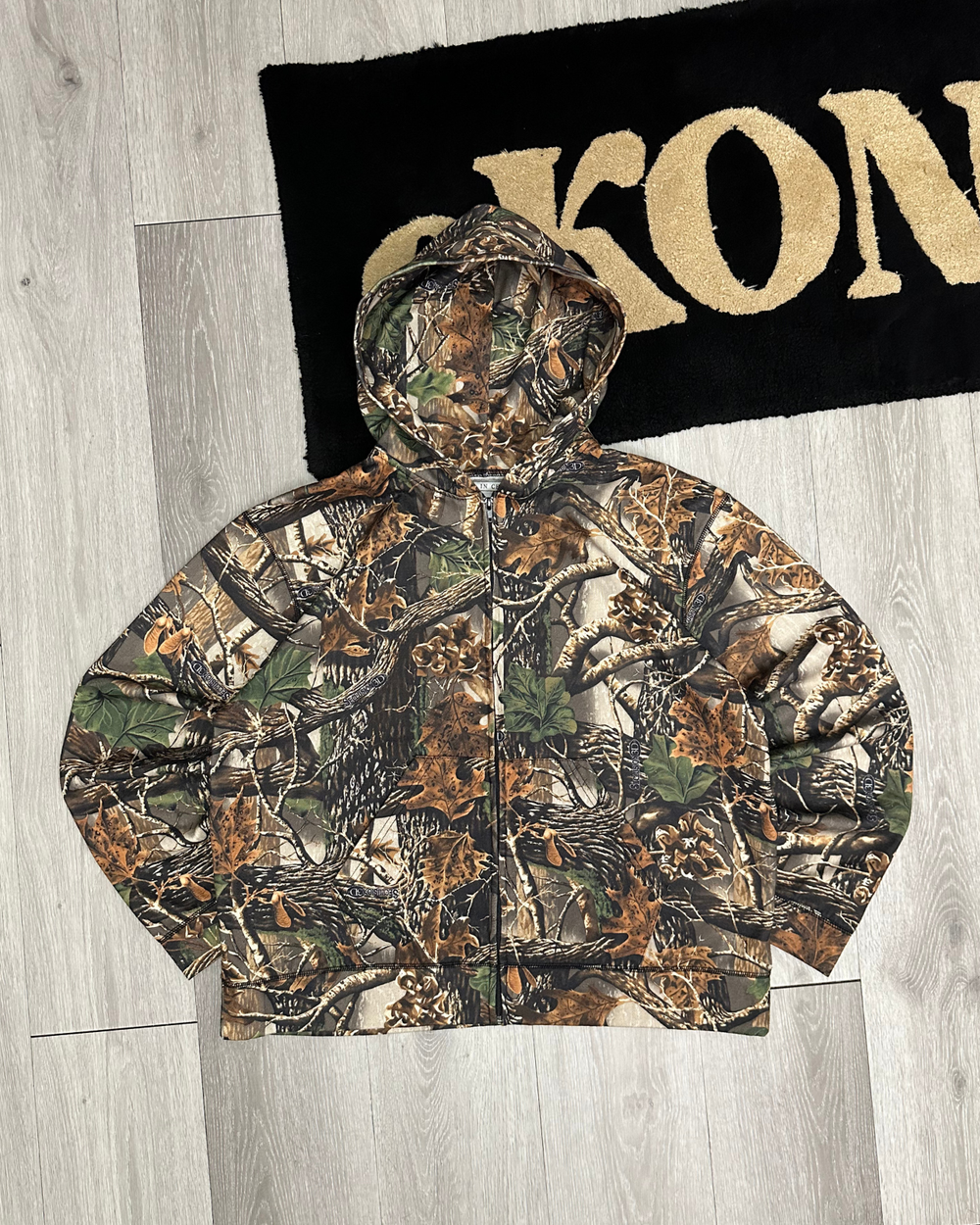 New - Green Mark Seclusion 3D Tree Camo Zip-Up Hoodie - Size L