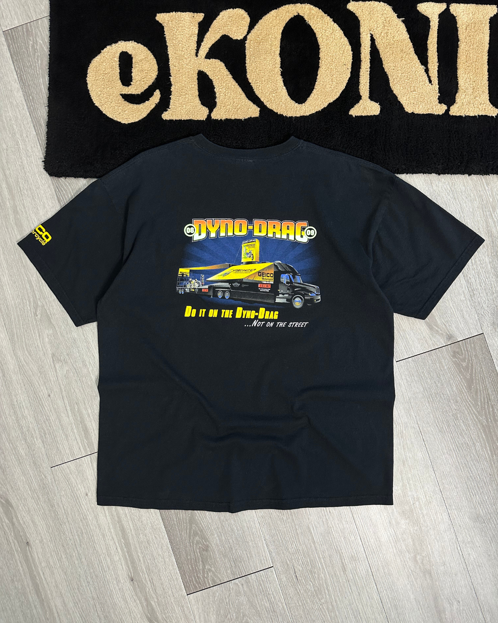 Vintage '08 Geico Motocycles Dyno Drag Winner T-Shirt - Size XL