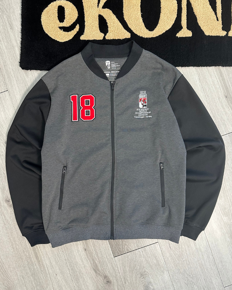 '18 IIHF Ice Hockey World Championship Denmark Bomber Sweatshirt - Size XXL