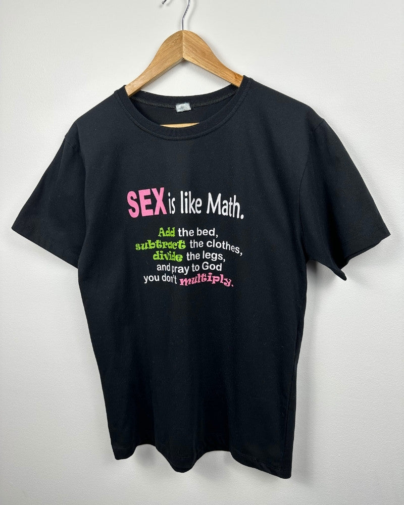 
                  
                    Vintage "Sex is like Math" T-Shirt - Size M
                  
                