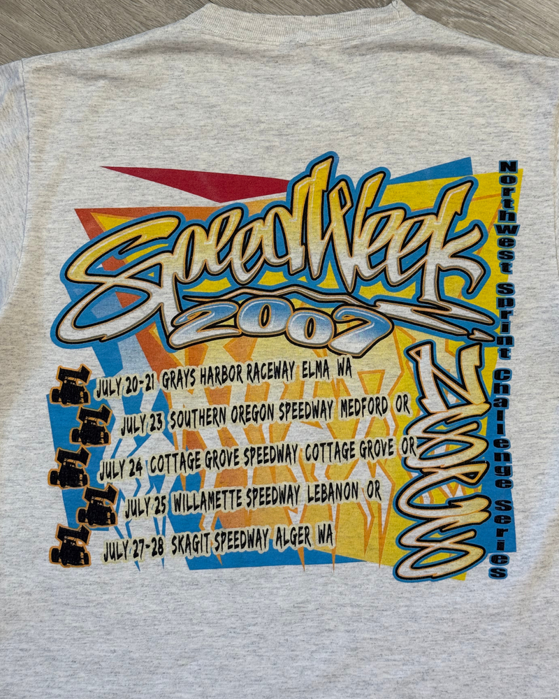 
                  
                    Rare '07 Speed Week Sprint Car Racing T-Shirt - Size S
                  
                