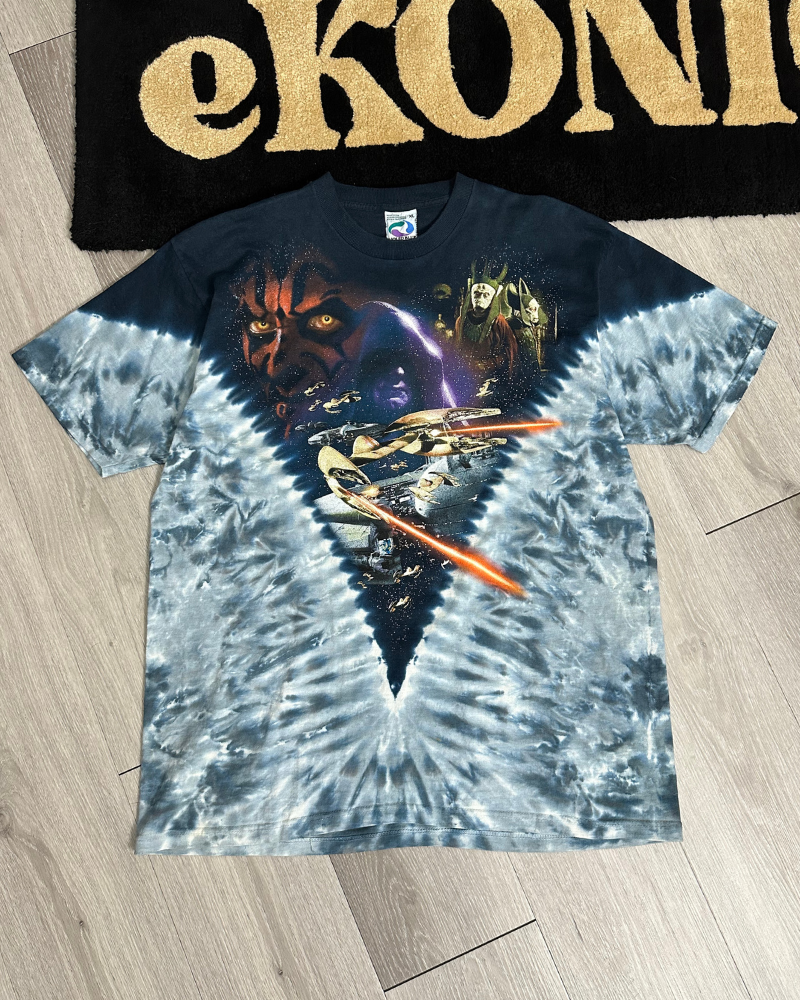 
                  
                    New - Vintage Star Wars Episode 1 The Phantom Menace Liquid Blue Tie-Dye T-Shirt - Size XL
                  
                