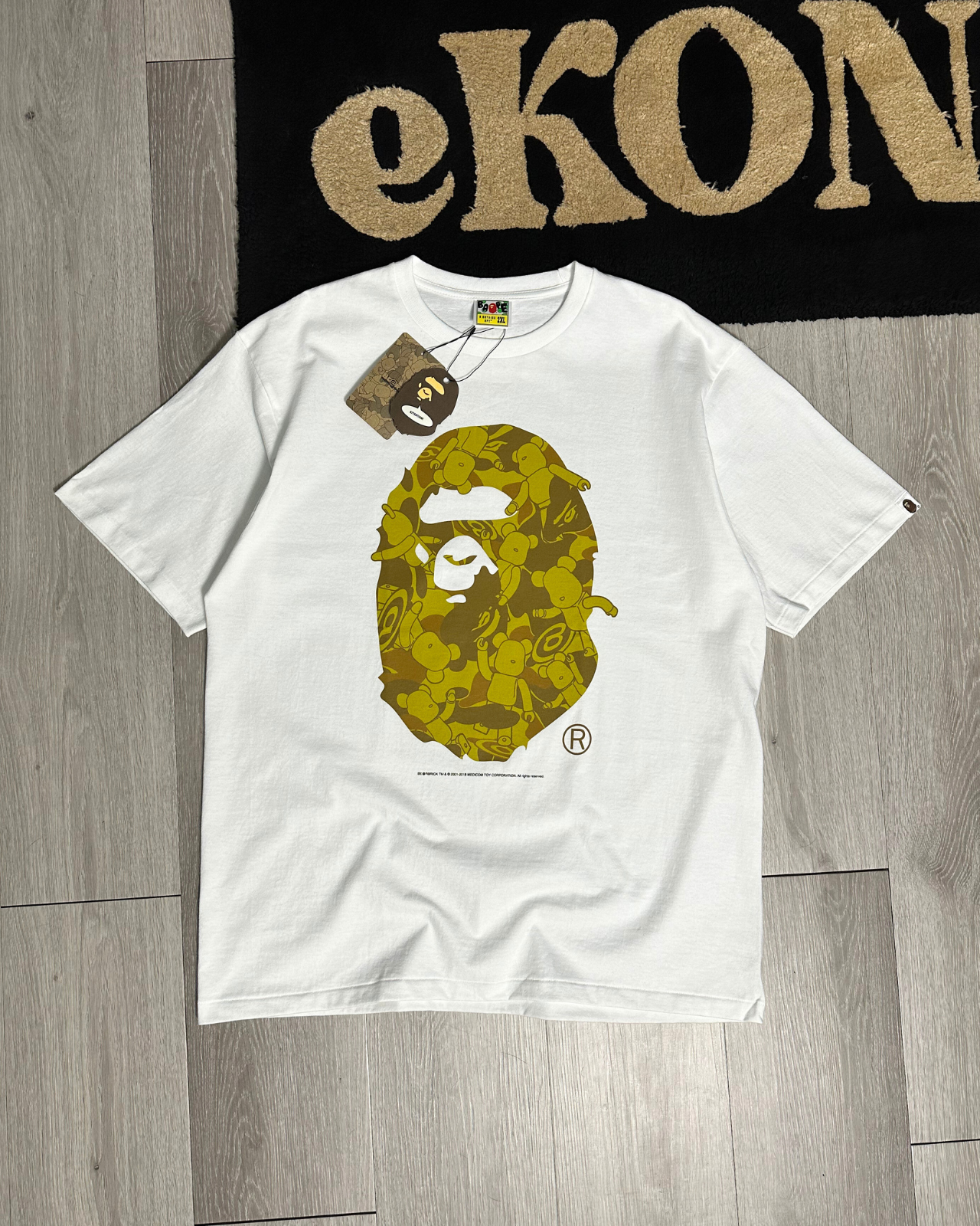 NWT - BAPE x Medicomtoy Bearbrick Ape Head T-Shirt - Size