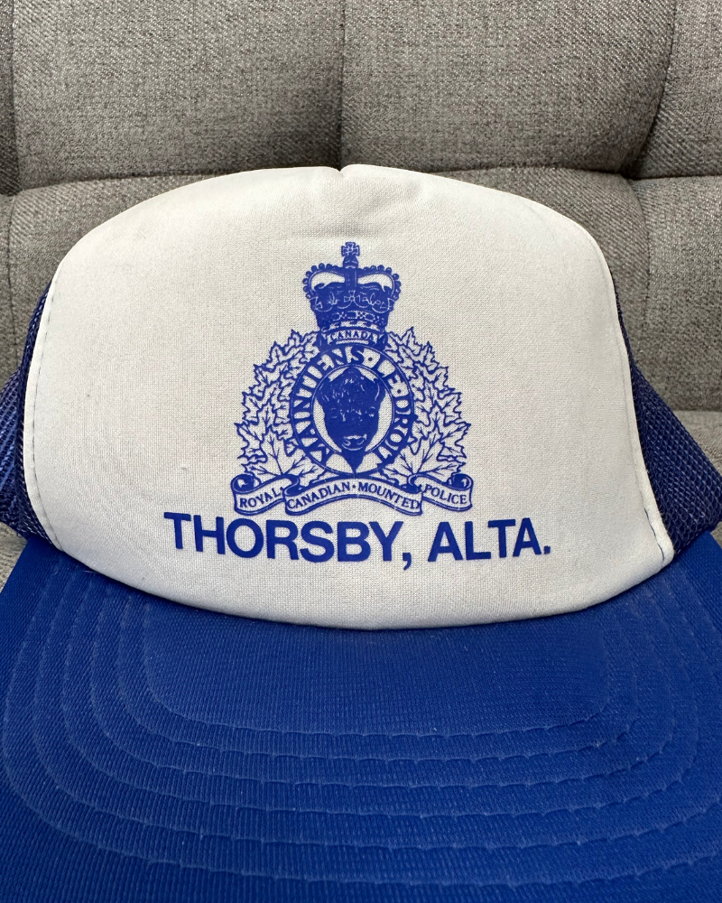 
                  
                    Vintage RCMP Thorsby Alberta Trucker Hat
                  
                