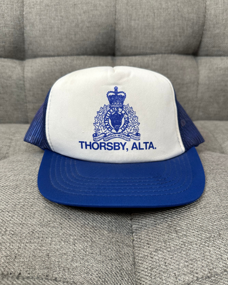 Vintage RCMP Thorsby Alberta Trucker Hat