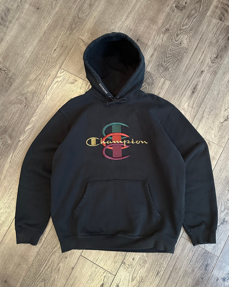 Supreme x Champion FW17 Stacked C Logo Hoodie Size XL eKONIQ