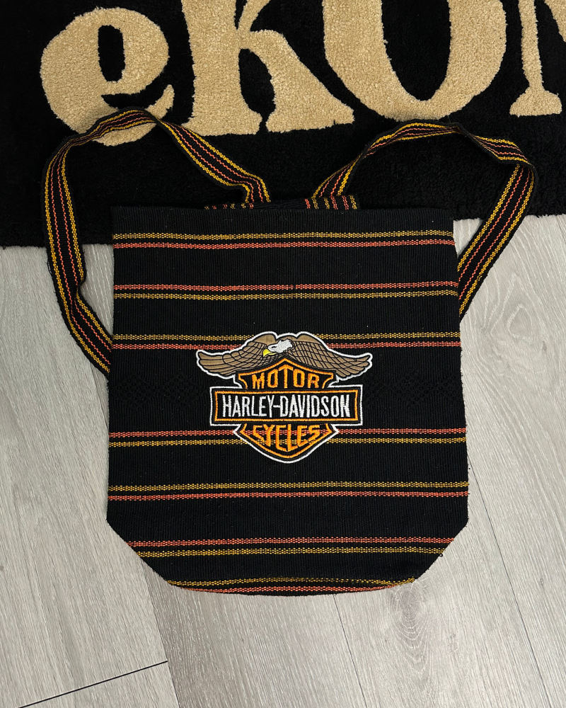 Vintage Harley Davidson Boho Backpack Bag