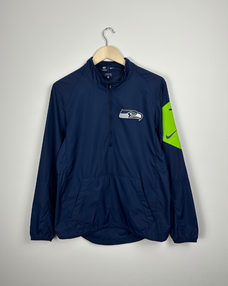Nike Seattle Seahawks 1/2 Zip Windbreaker - Size S