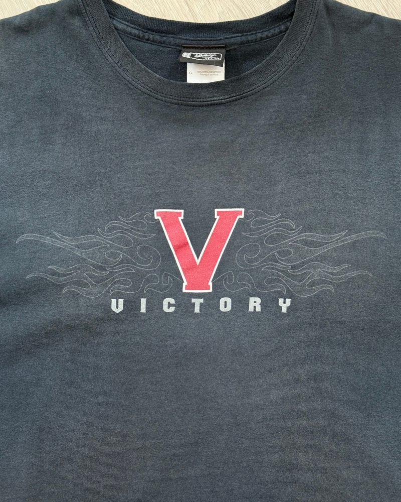 
                  
                    Vintage Victory Motorcycles Faded T-Shirt - Size L
                  
                