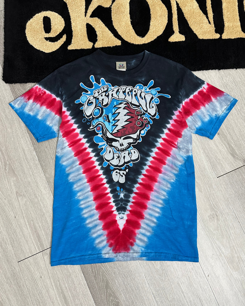 Vintage Grateful Dead '65 Liquid Blue Tie-Dye T-Shirt - Size M