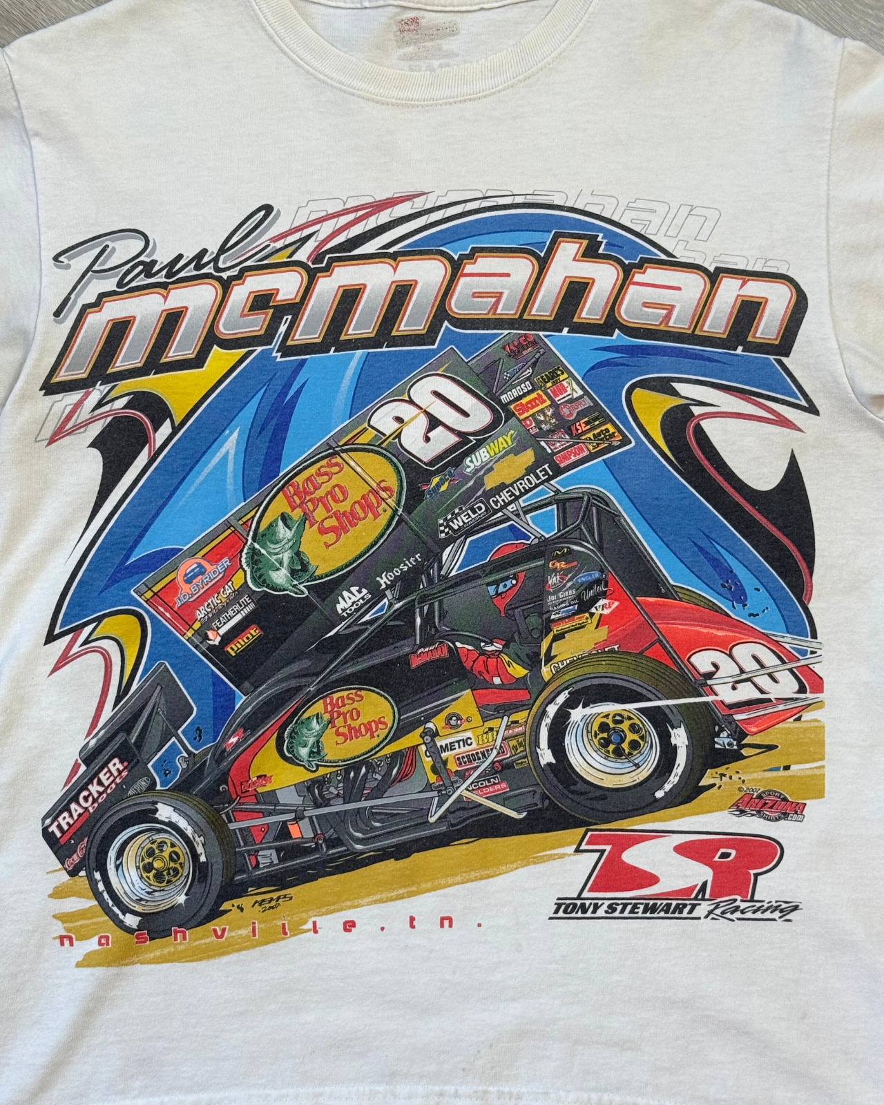 
                  
                    Rare '07 Signed Paul McMahan Sprint Car Racing T-Shirt - Size S
                  
                