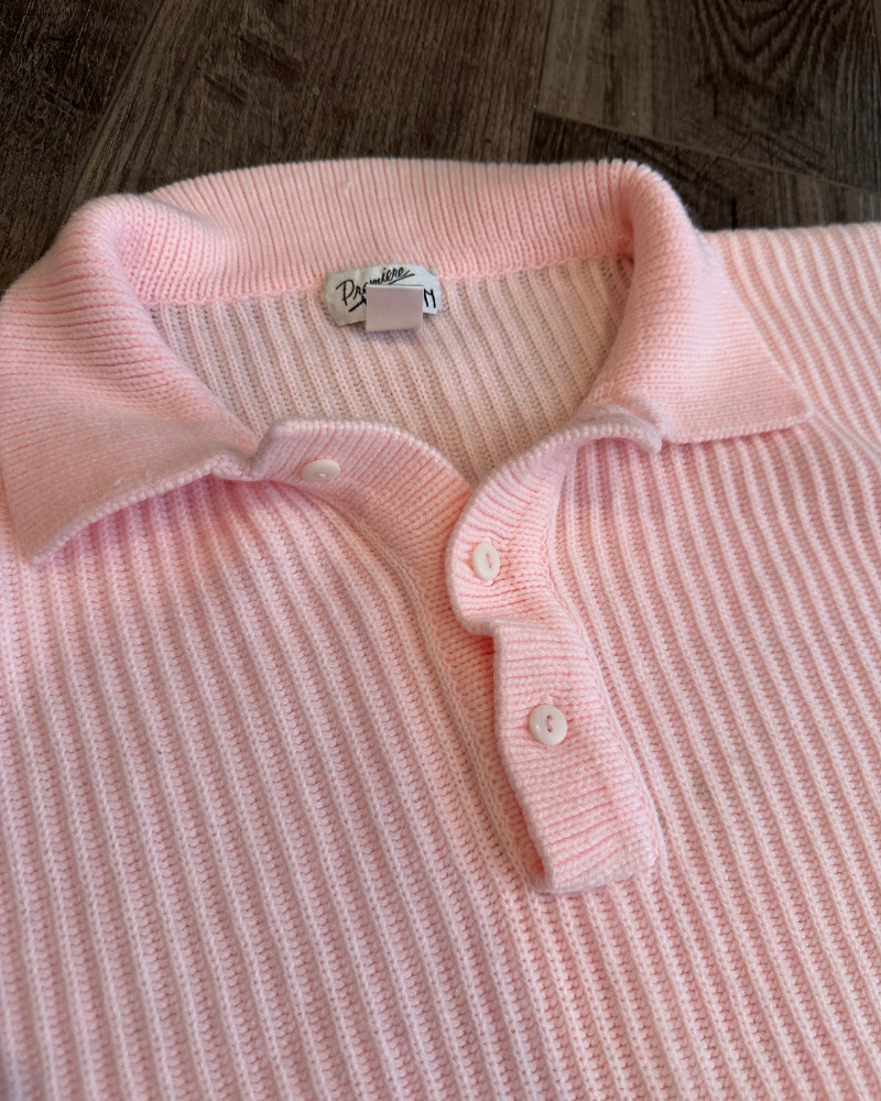 
                  
                    Vintage Premier Vision Pink Knit Sweater - Size M
                  
                