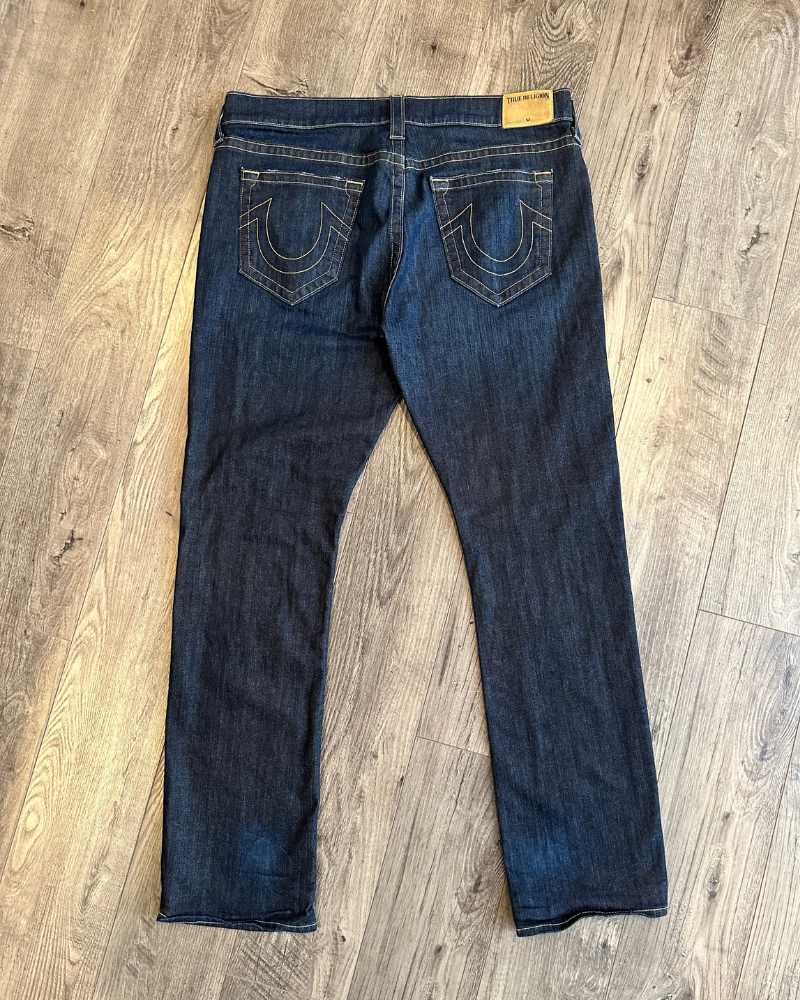 Vintage True Religion Ricky Relaxed Straight Jeans - Size 38x34