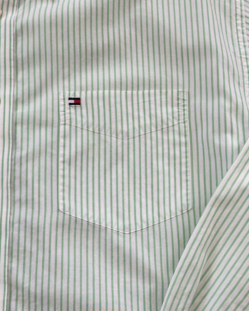 
                  
                    Vintage Tommy Hilfiger Striped Button-Up Shirt - Size L
                  
                