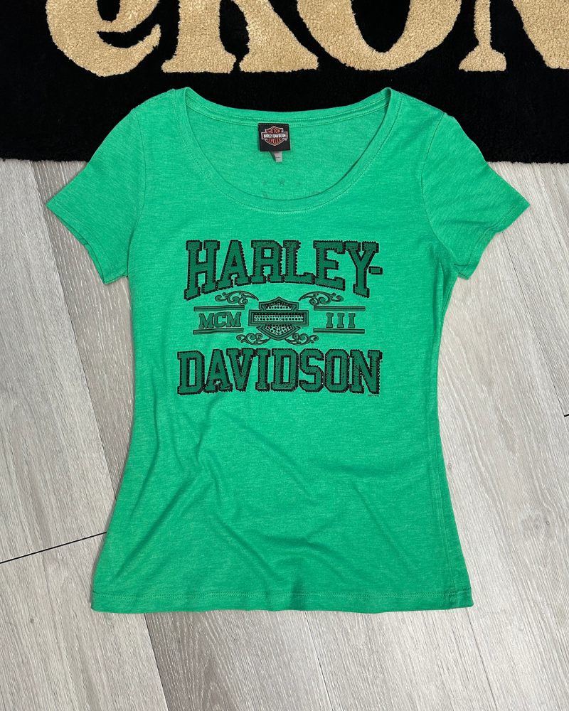 '17 Harley Davidson Bellevue Washington Rhinestone Women's T-Shirt - Size L