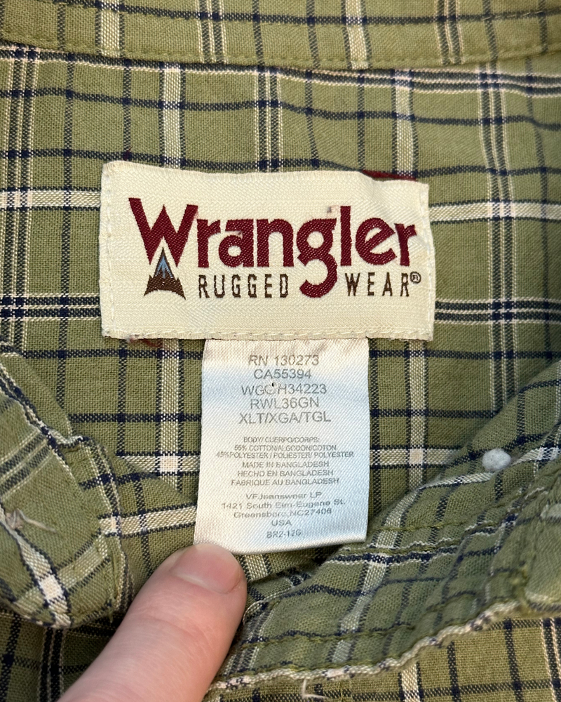 
                  
                    Vintage Wrangler Rugged Wear Plaid Button-Up Shirt - Size XLT
                  
                