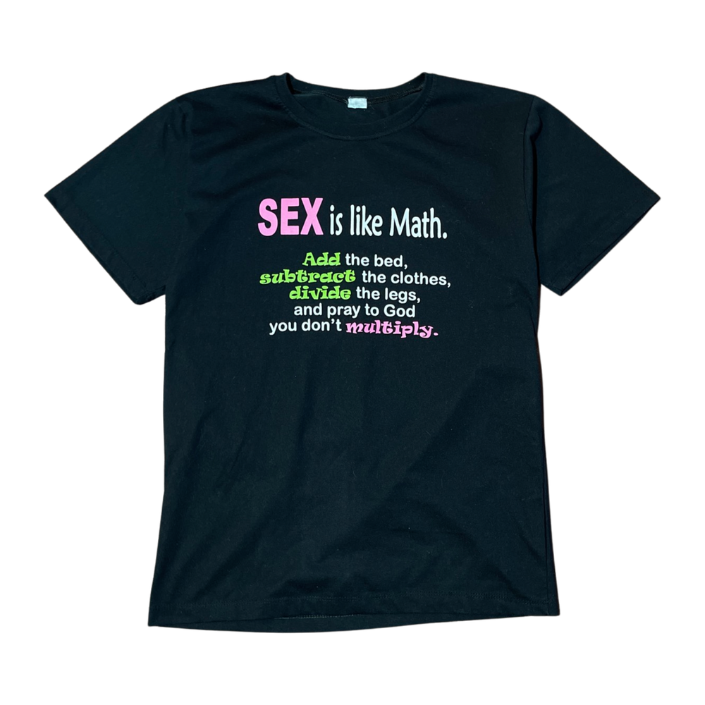 
                  
                    Vintage "Sex is like Math" T-Shirt - Size M
                  
                
